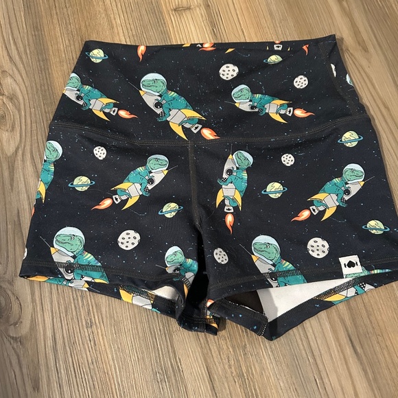 WOD Bottom dinosaur rocket workout shorts - Picture 1 of 3